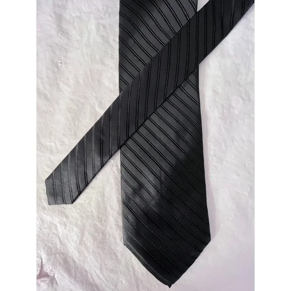 Lot of 5 Vintage Calvin Klein Silk Ties Necktie -Brown Black Geometric